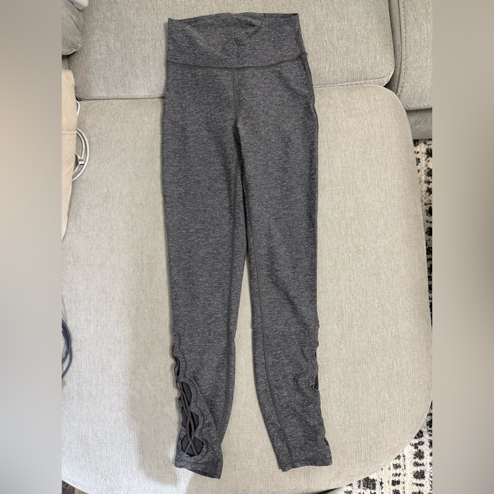 lululemon athletica Charcoal Leggings with Side Detail